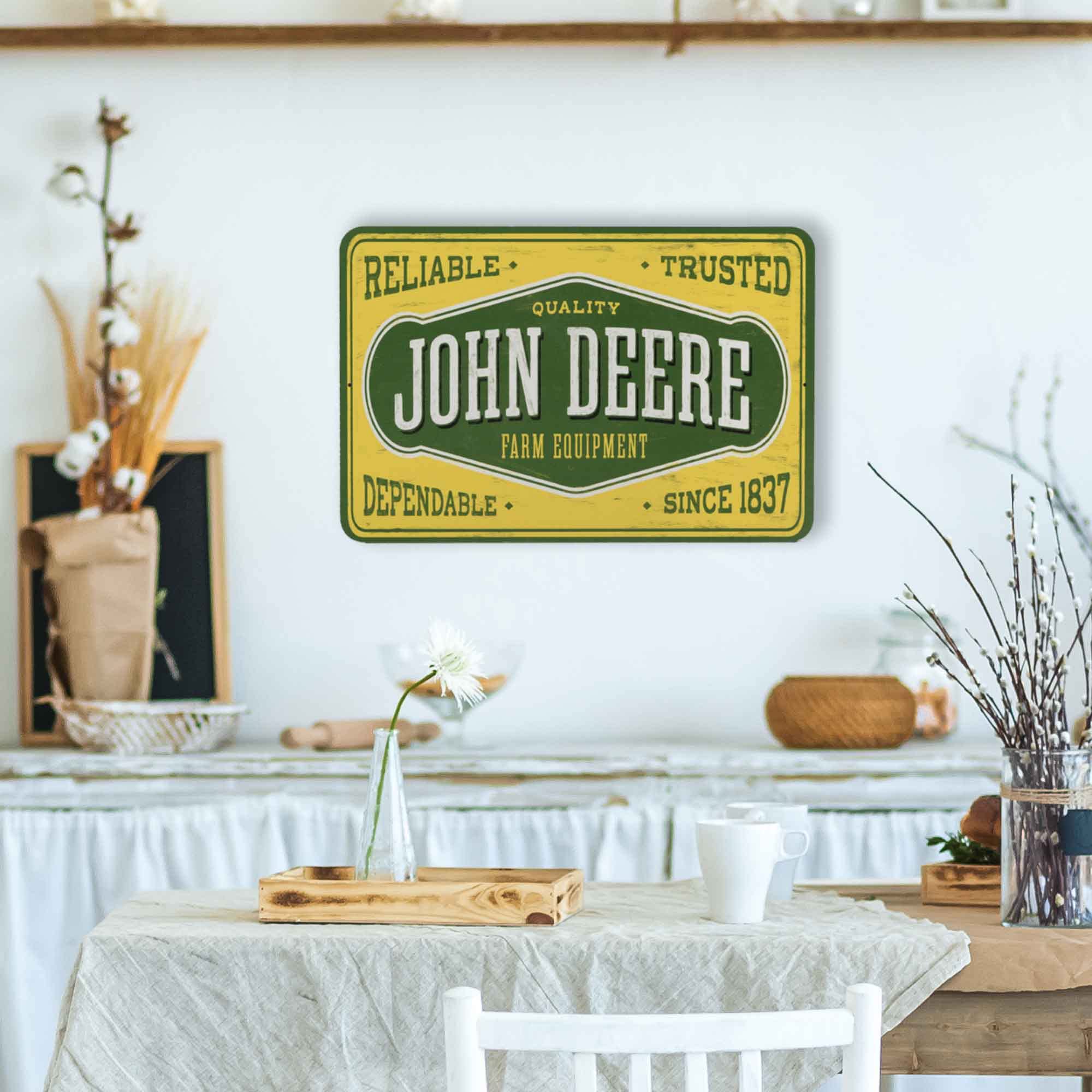 Amazon.com: John Deere Reliable Trusted Farm Equipment Metal Sign