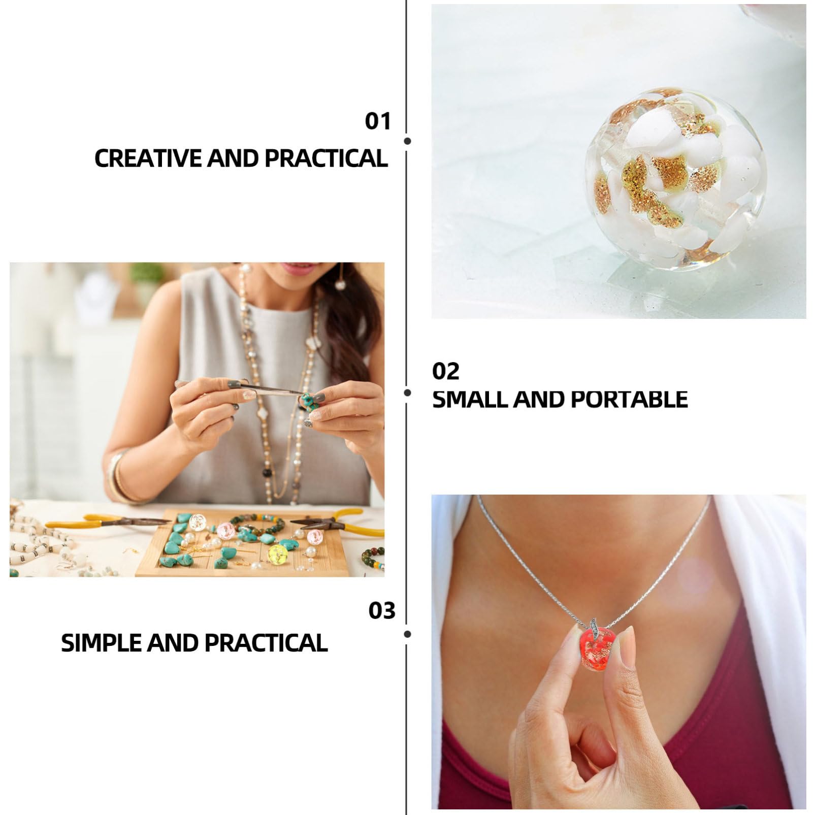Uonlytech 2 Series Cuentas Sueltas De Vidrio Para Diy Abalorios Con Para Pulseras Y Collares De Joyería Hechos Mano Multi Colores 40 Piezas*2