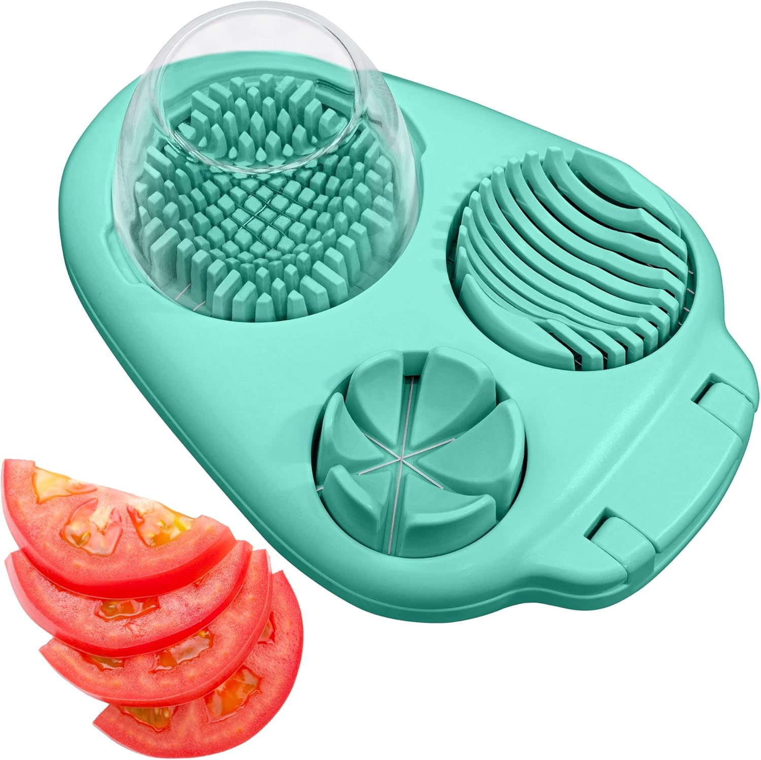 CraftyCrocodile Egg Slicer for Hard Boiled Eggs – 3 Slice Modes Egg Cutter, Heavy Duty, Stainless Steel Dicer – Kitchen Chopper Tool for Strawberry, Mushroom, Grape, Cherry Tomato – Mint Green CraftyCrocodile Egg Slicer for Hard Boiled Eggs – 3 Slice Modes Egg Cutter, Heavy Duty, Stainless Steel Dicer – Kitchen Chopper Tool for Strawberry, Mushroom, Grape, Cherry Tomato – Mint Green