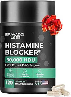 DAO Supplements Histamine Blocker – Extra Potent 30,000 HDU DAO Enzyme Formula for Histamine Digest & Immune Support – for Food-Related Histamine Intolerance - Daily Use - 120 caps.