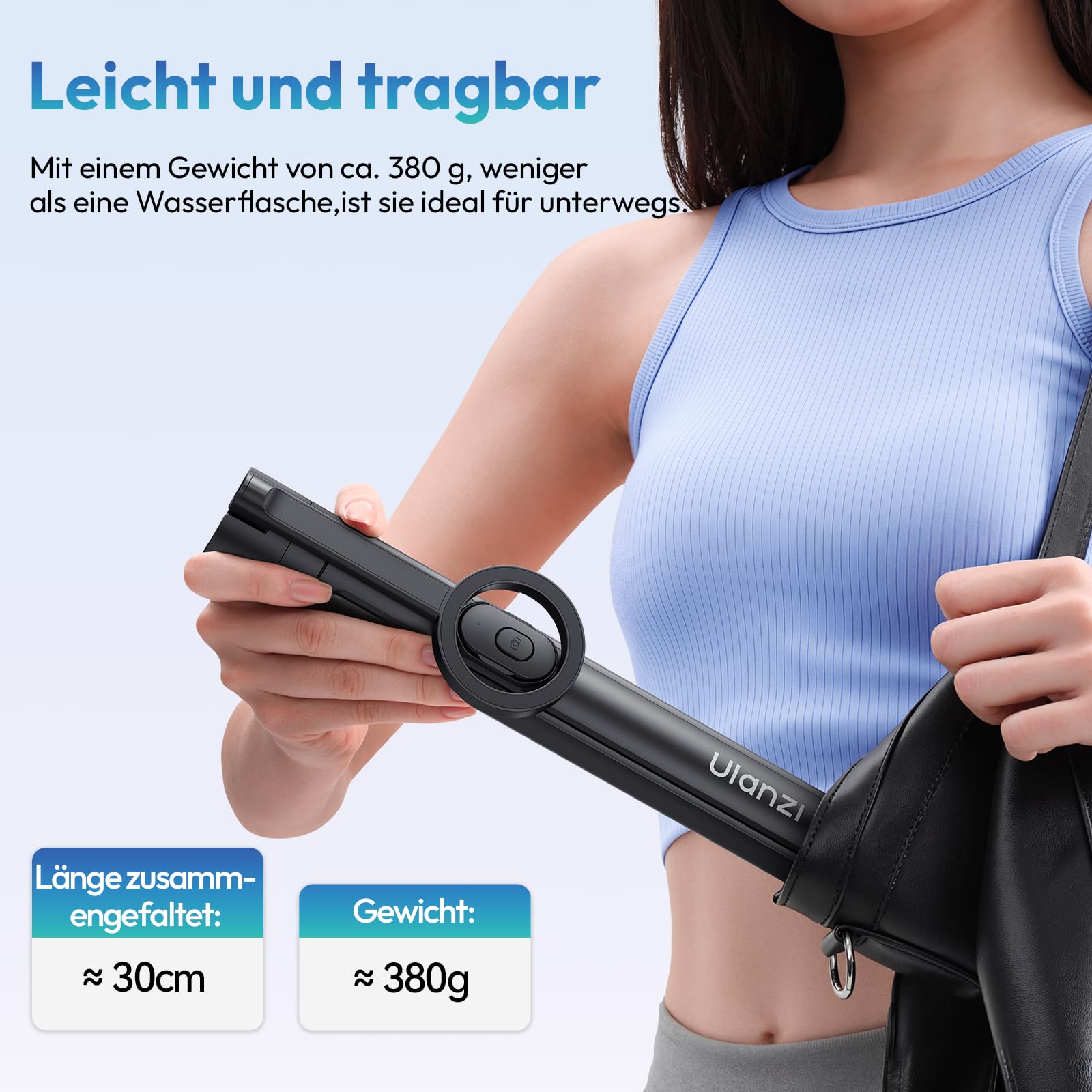 ULANZI SK-21 [2026 Aktualisierte] 180cm Pop-up Magnetisches Handy-Stativ Automatisches Öffnen/Schließen Ständer Vierbeinig, Selfie Stick Bluetooth, Tripod Kompatibel mit iPhone 17 - 12 Magsafe Samsung