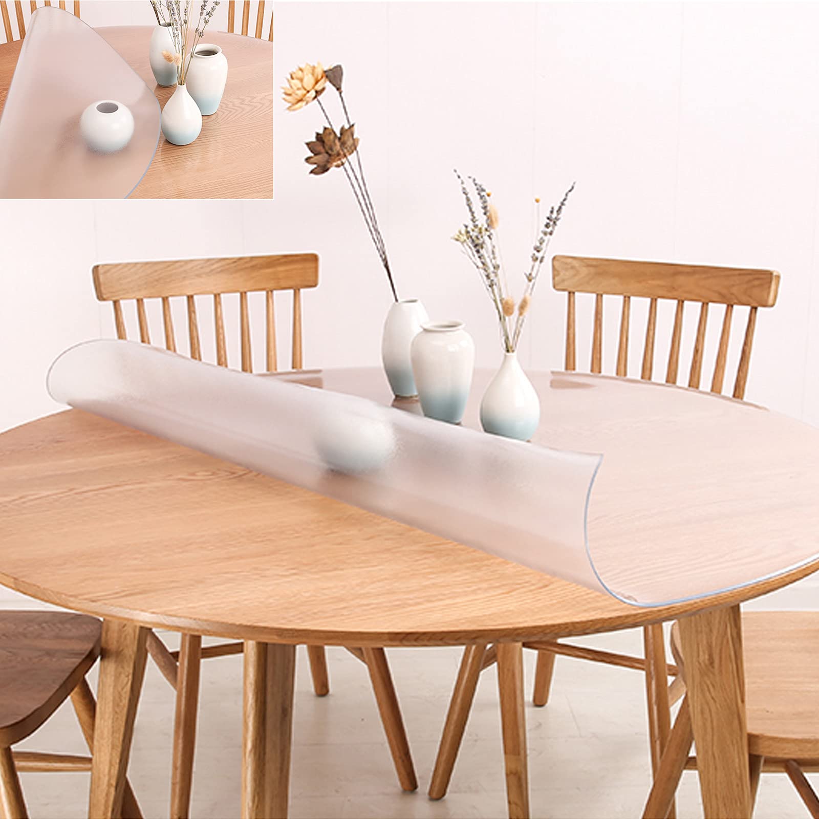 Tapis à bords doux anti-rayure pour table ronde mate 145cm