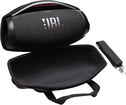 LTGEM Case for JBL Boombox 3 Portable Speaker with Adjustable Shoulder Strap, Black, 1.Black+Black | JBL Boombox 3ポータブルBluetoothスピーカー用ハードキャリングトラベルケース
