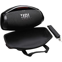 LTGEM Case for JBL Boombox 3 Portable Speaker with Adjustable Shoulder Strap, Black, 1.Black+Black | JBL Boombox 3 Bluetooth