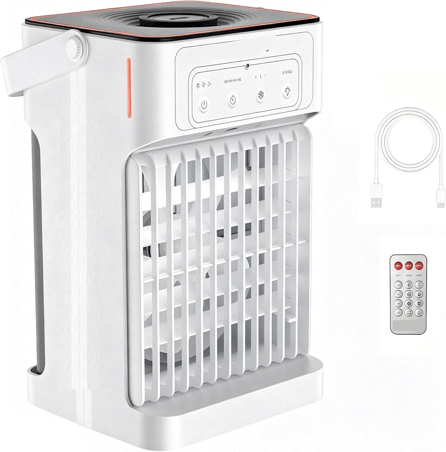 Photo 1 of Portable Air Conditioners, 3 Speeds & 3 Mist Settings, 40oz Large Water Tank, 2-8h Timer, Mini Small Personal Air Conditioner Portable for Bedroom Portable Air Cooler