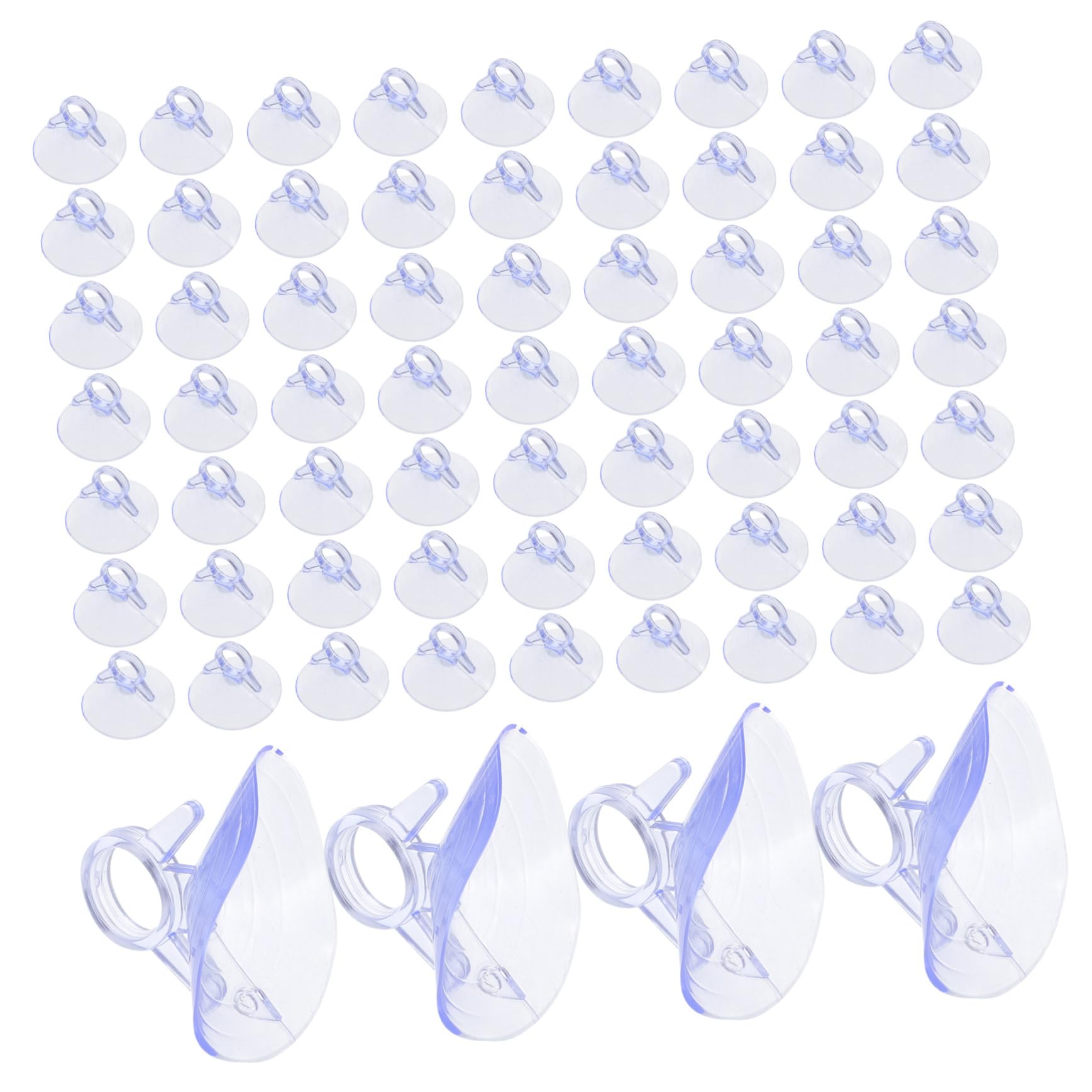 ROMISBABA Strong Suction Power Suction Cups 100pcs 45mm PVC Sucker Pads for Window Shades Visors Great Visibility Easy Installati
