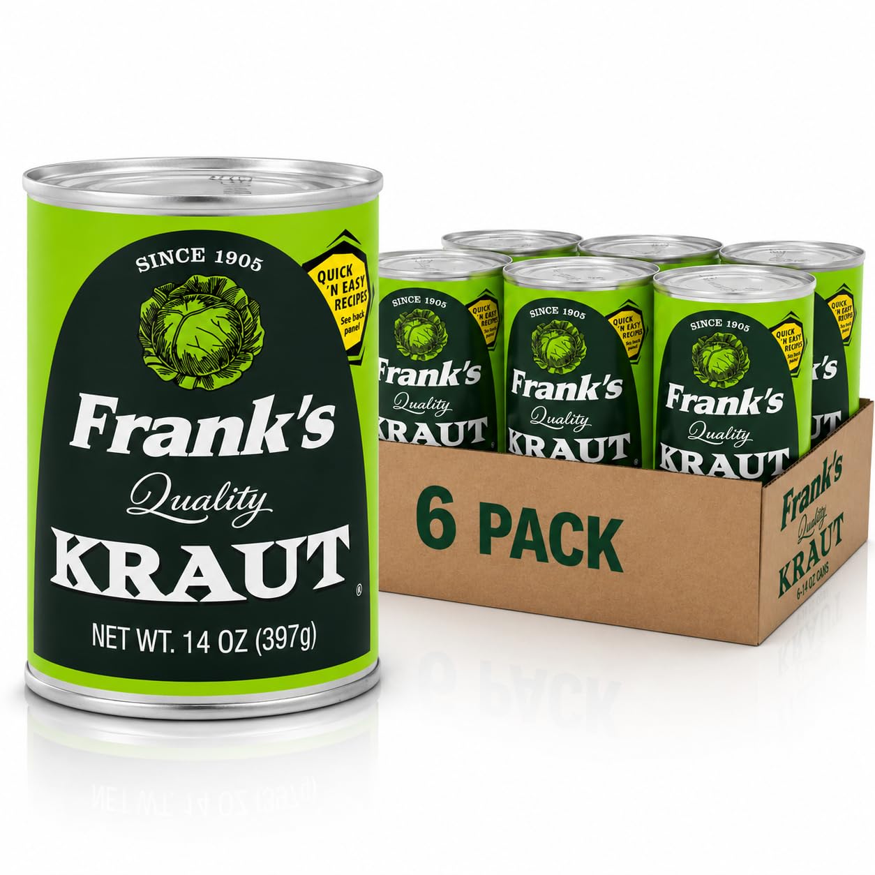 Amazon.com: Frank's Quality Kraut 14oz Cans – Naturally Fermented