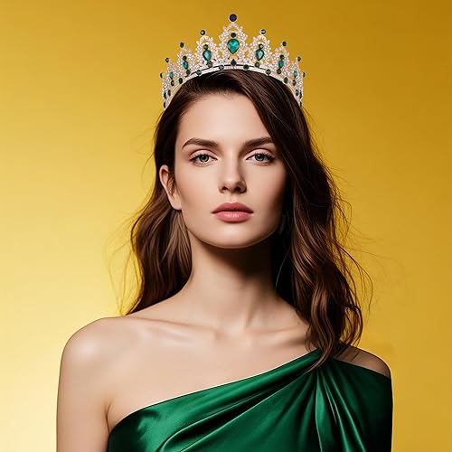 Miniatura 53 de Kamirola - Corona de reina y tiaras corona de princesa para mujeres y niñas, diademas de cristal para novia, princesa para bodas y fiestas (01)