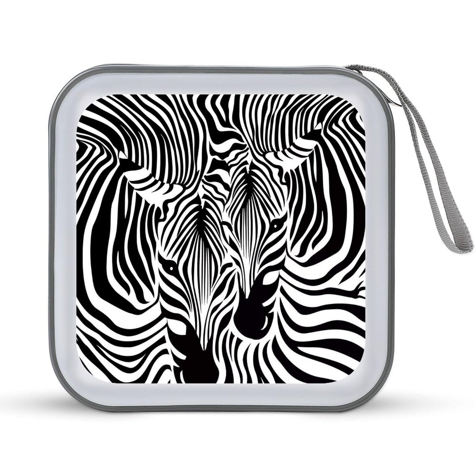 Estuche para CD con diseño de cebra y 40 ranuras para coche