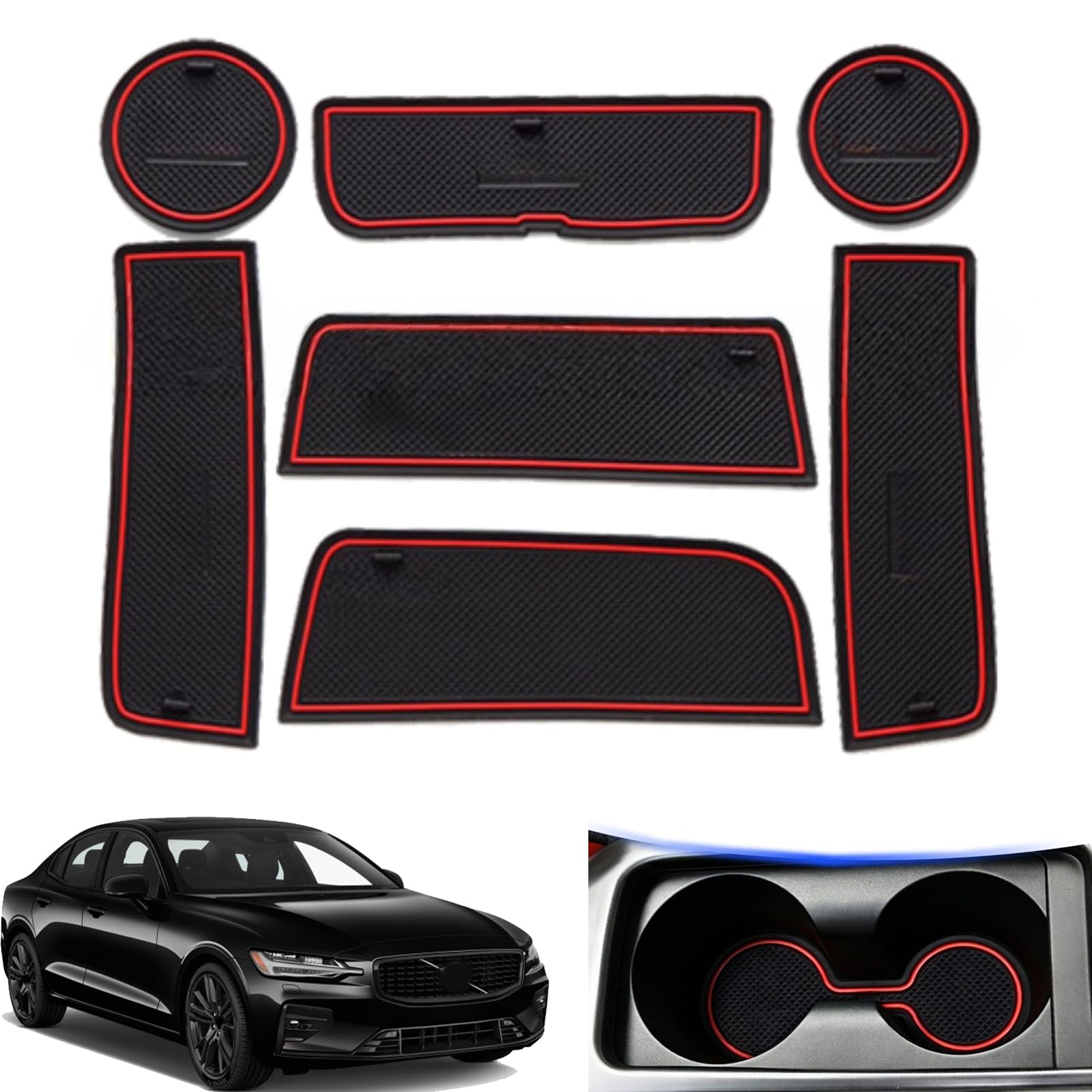 Alfombrillas antideslizantes de puerta para coche Volvo S60L