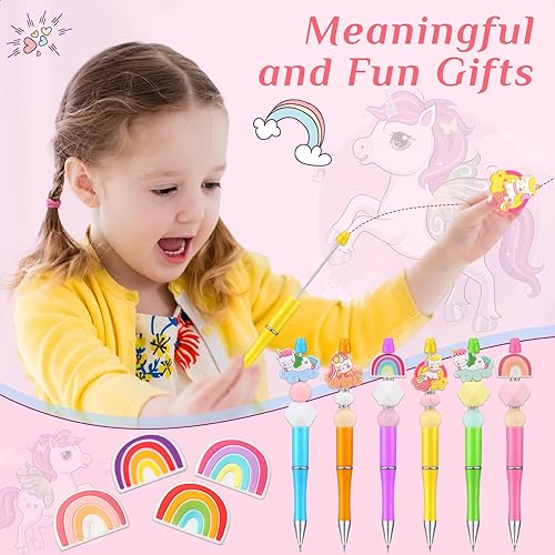 Miniatura 5 de Ctosree Kit de 12 bolígrafos de cuentas de silicona, cuentas focales para bolígrafos con cuentas, kit de fabricación de bolígrafos de cuentas de