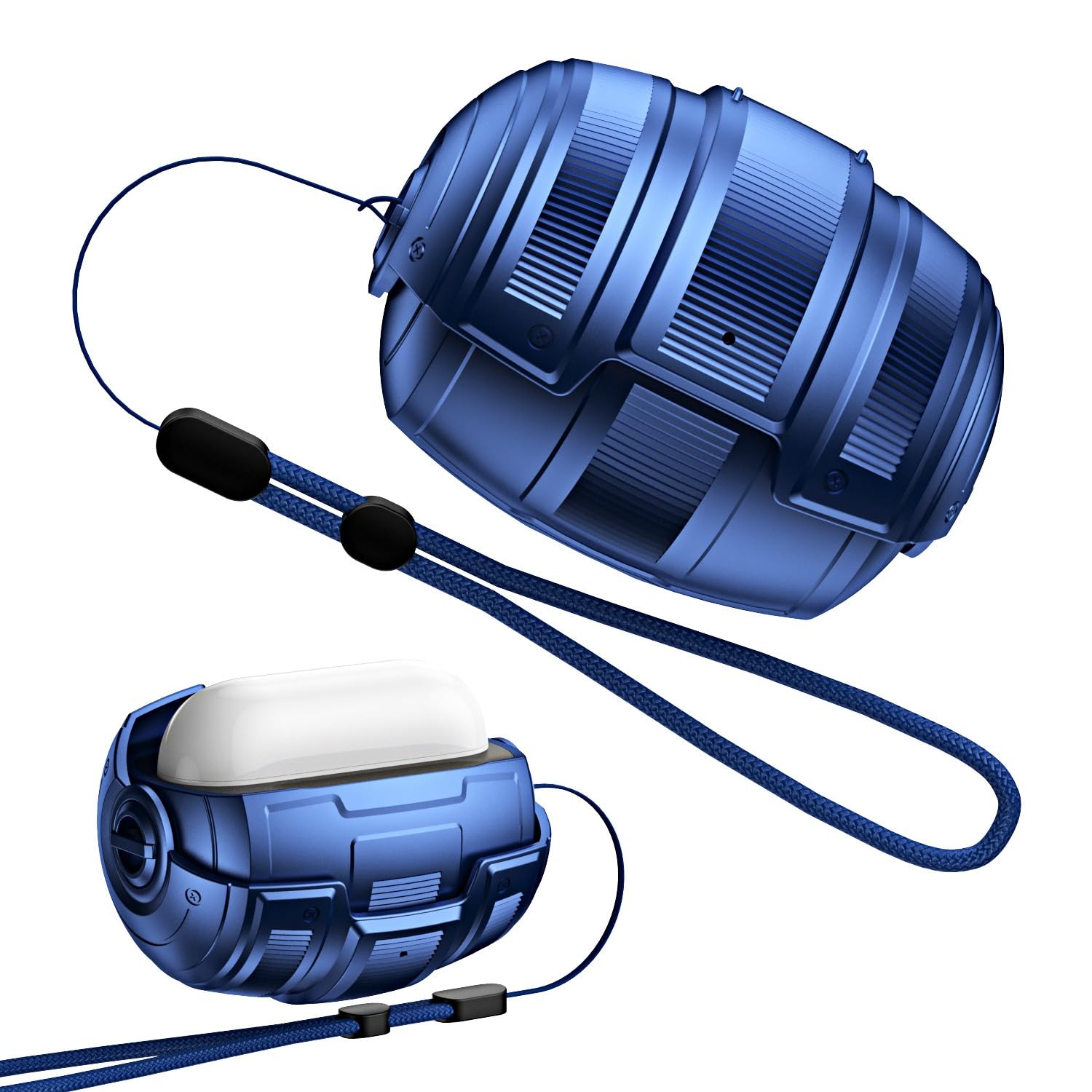 Étui AirPods Pro 3e génération 2025 bleu protection coque rigide sangle - 6