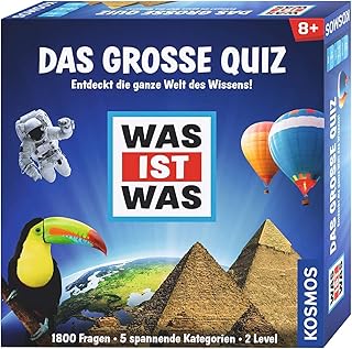 KOSMOS 697891 - was IST was - Das große Quiz - spannendes Wissensspiel, 1.800 Fragen in 5 Kategorien, ab 8 Jahren für 2-4 Personen, Rate-Spaß, Familienspiel, Gesellschaftsspiel, für Allgemenwissen