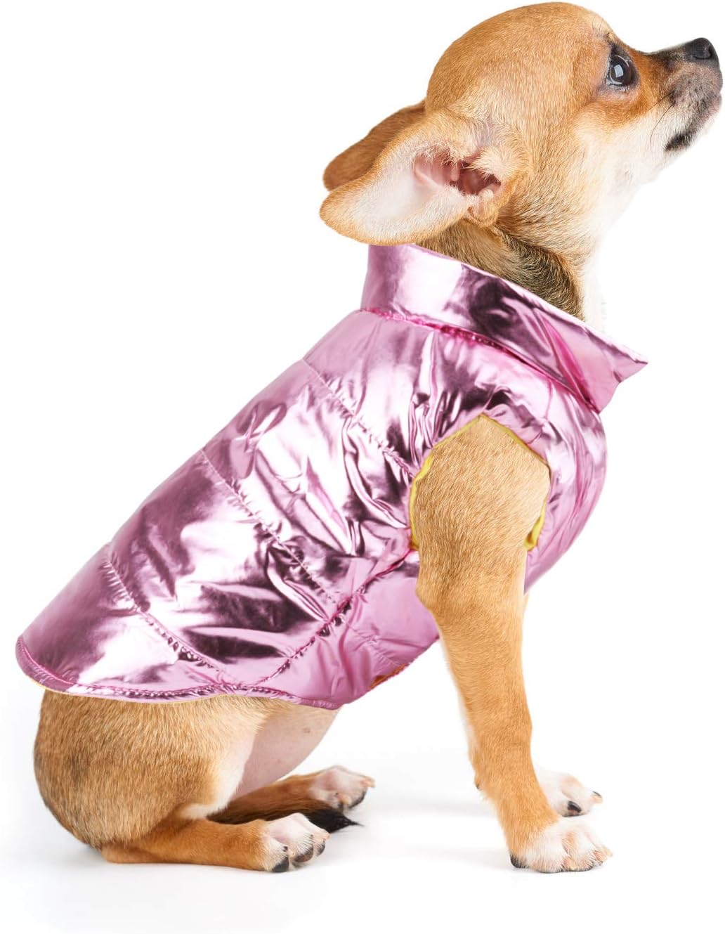 Idepet Dog Puppy Winter Coat Pet Cat Cute Warm Outfit Vest Cloth Apparel Doggy Cold Weather Jacket Hoodie for Chihuahua Teddy Poodle Pomeranian (XL, Pink)