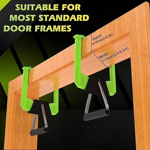 Miniatura 2 de 1Set Portable Pull Up Bar,Adjustable Pull Up Bar For Door From Home Fitness.Load Bearing Capacity Exceeding 330lbs No Screws Installation, Dual