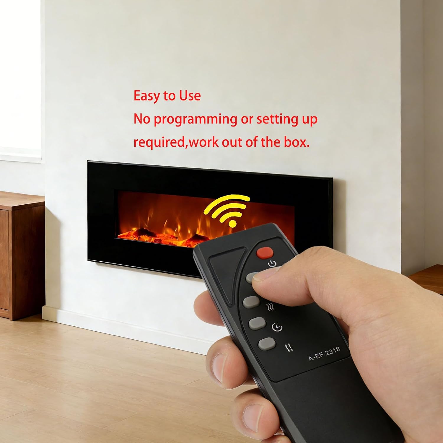 Replacement Remote Control for Ameriwood Home AltraFlame Electric Fireplace RV23V80S-1,RV26V80S-1