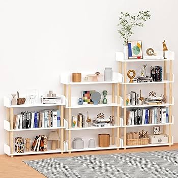 Amazon｜kxptso ラック おしゃれ 収納 木製 北欧 白 スリム お