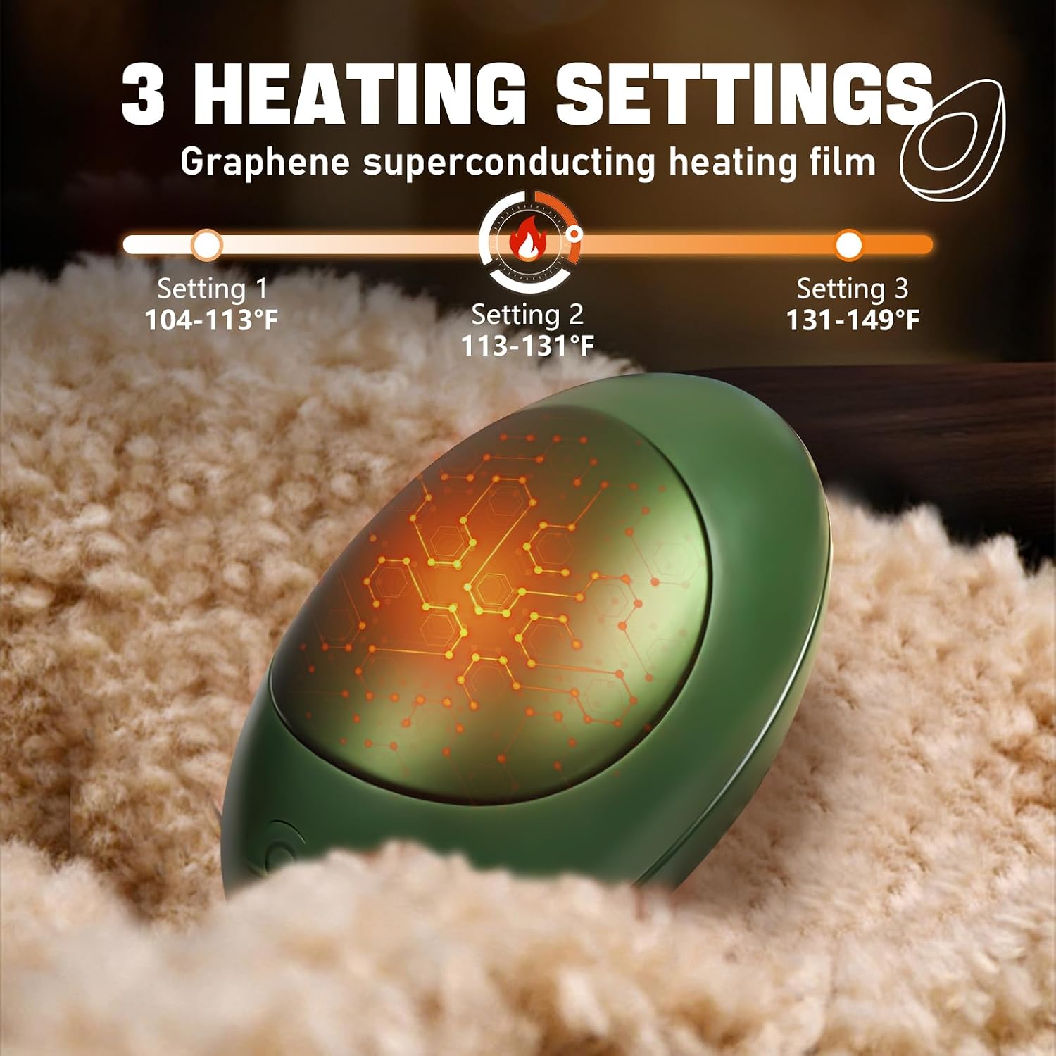 Hand Warmers Rechargeable 2 Pack, 5000mAh Avocados Shape Electric Hand Warmer, Reusable Pocket Size Hand Warmers, Hot Hands Gifts for Women, Men, Fishing, Camping Hunting (Avocado)