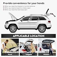 Vista 3 de Soportes de elevación de amortiguadores para cofre delantero, compatibles con Jeep Grand Cherokee Limited Sport Utility 1999-2004, 4048, PM1074