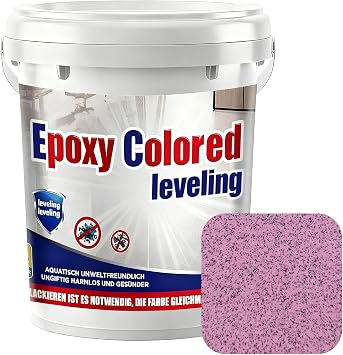 Epoxy Floor Paint, Epoxy Floor Paint 176 Oz, High-gloss Marble Effect Coating, Garage Floors Painting, Covers Approximately 30 to 34 Sq Ft Dan Red, 176Oz/5kg