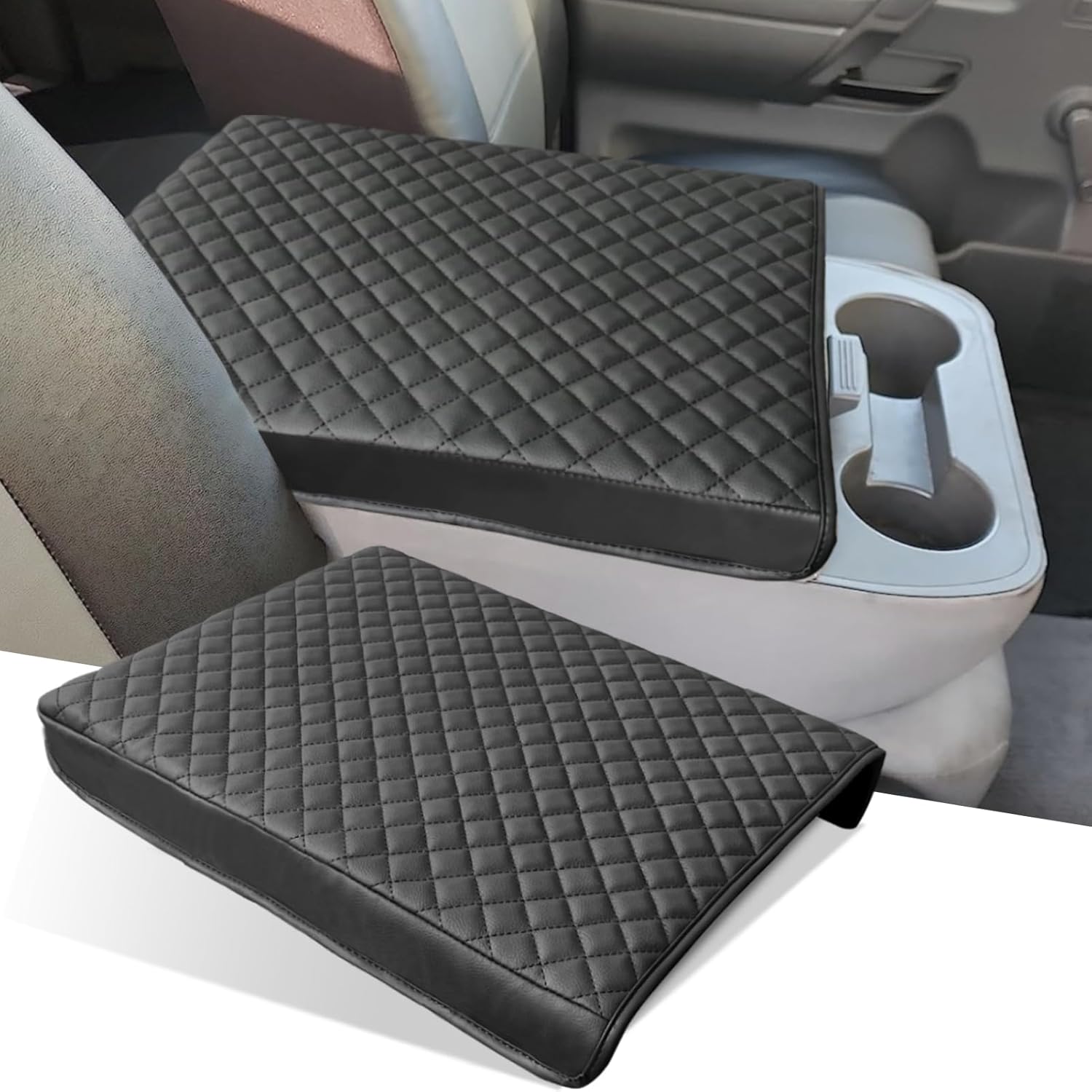 Center Console Cover for Nissan Titan 2004-2024 Jump Seat, Scratch Resistance Armrest Cover Middle Console Cover for Nissan Titan Interior Accessories 2024 2023 2022 2021 2020(Jump Seat Only)