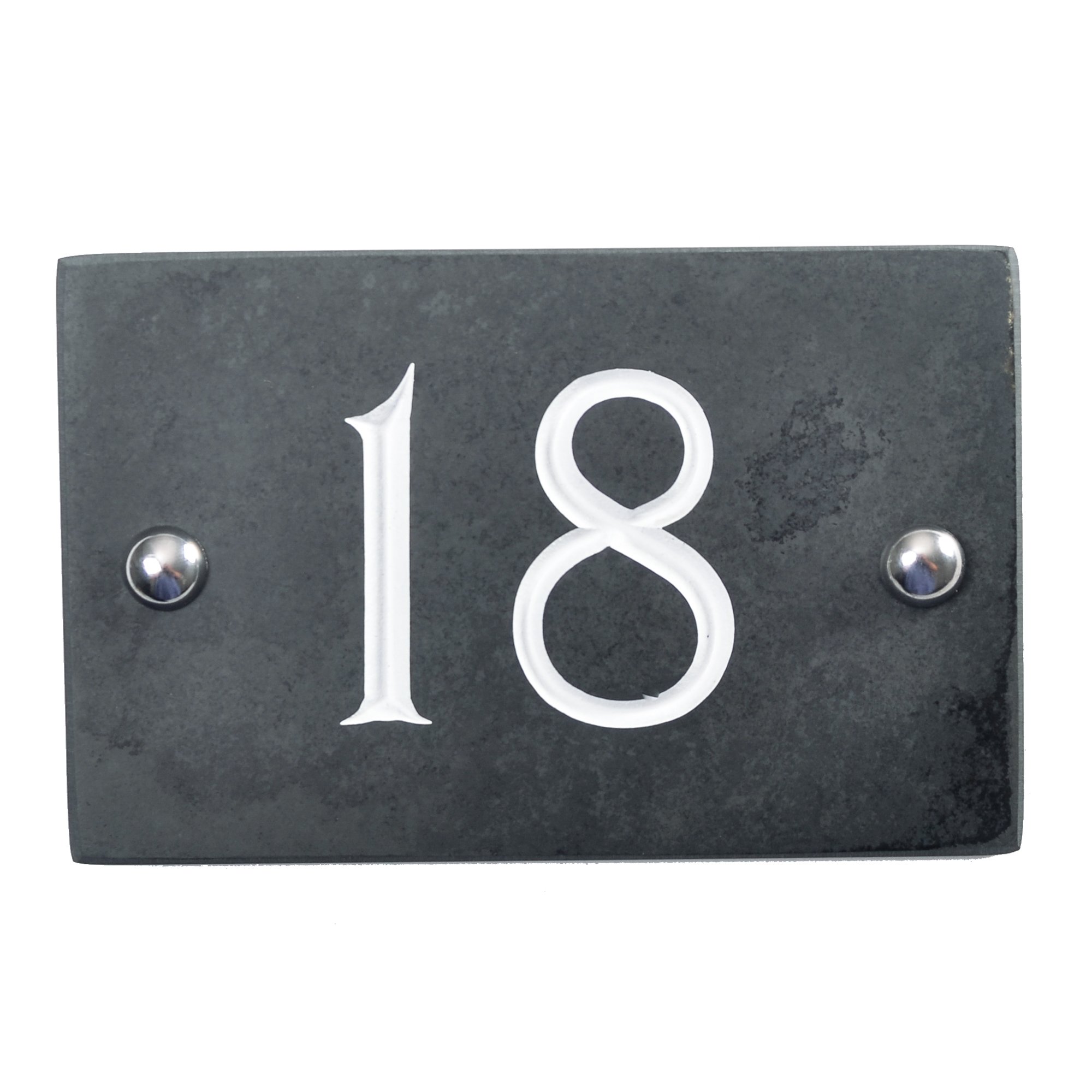 Slate Engraved House Number 18