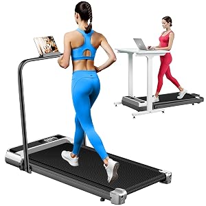 Walking Pad Treadmill with Handle Bar for Home Office 3 0HP Low Noise Portable Folding Under Desk Treadmill