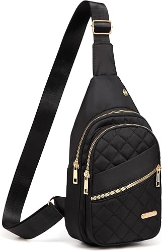 Xsecnua Bolso bandolera pequeño para mujer, mochila cruzada, riñonera cruzada para viajes, senderismo, correr