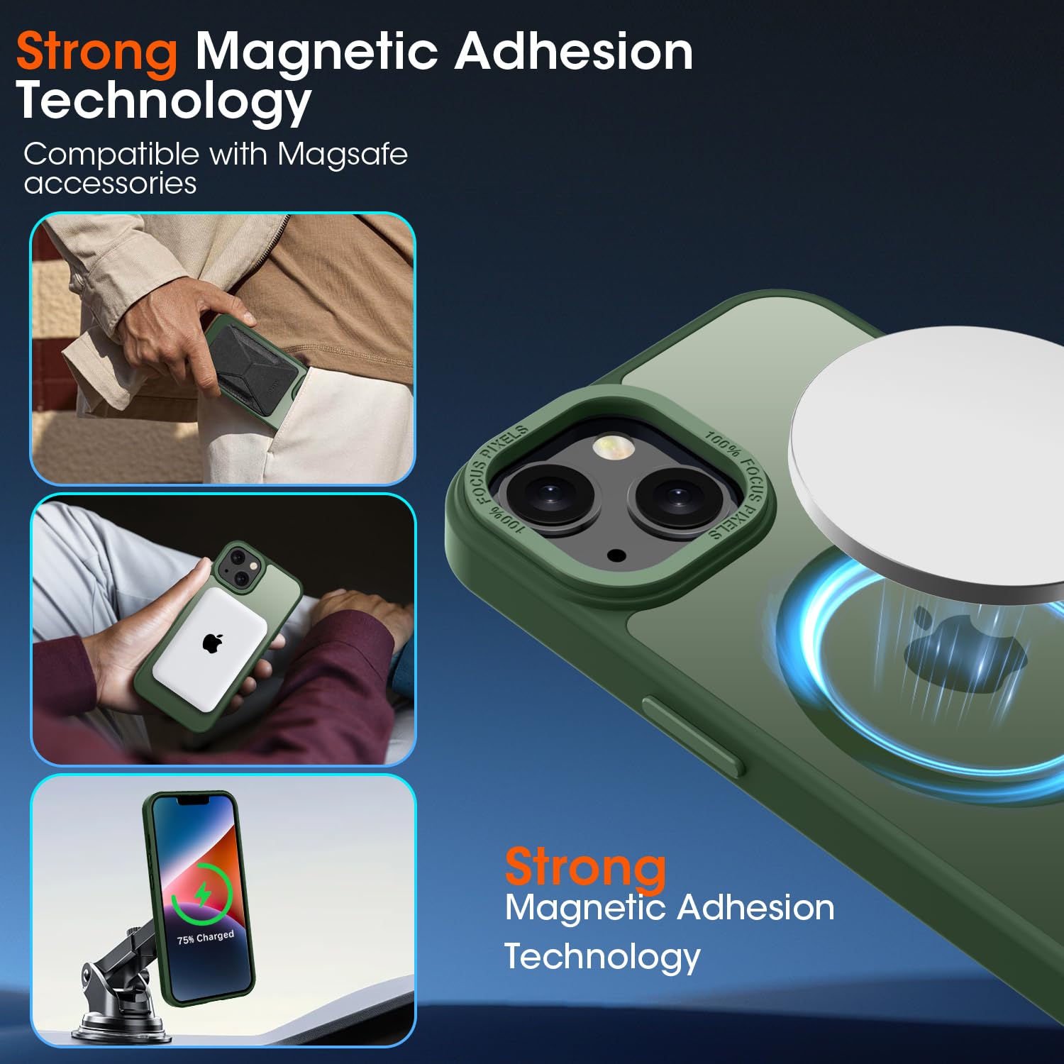 Apple - Coque De Protection Pour Téléphone Portable - Avec MagSafe Silicone Baie De Sureau Pour Iphone 14 Pro Max