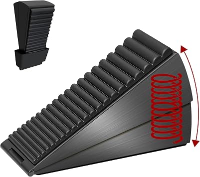 Strongest Spring Large Door Stoppers, Heavy Duty Door Stopper Wedge, Tall up to 3 in Strongest Stainless Steel Doorstop for Bottom of Any Heavy Doors