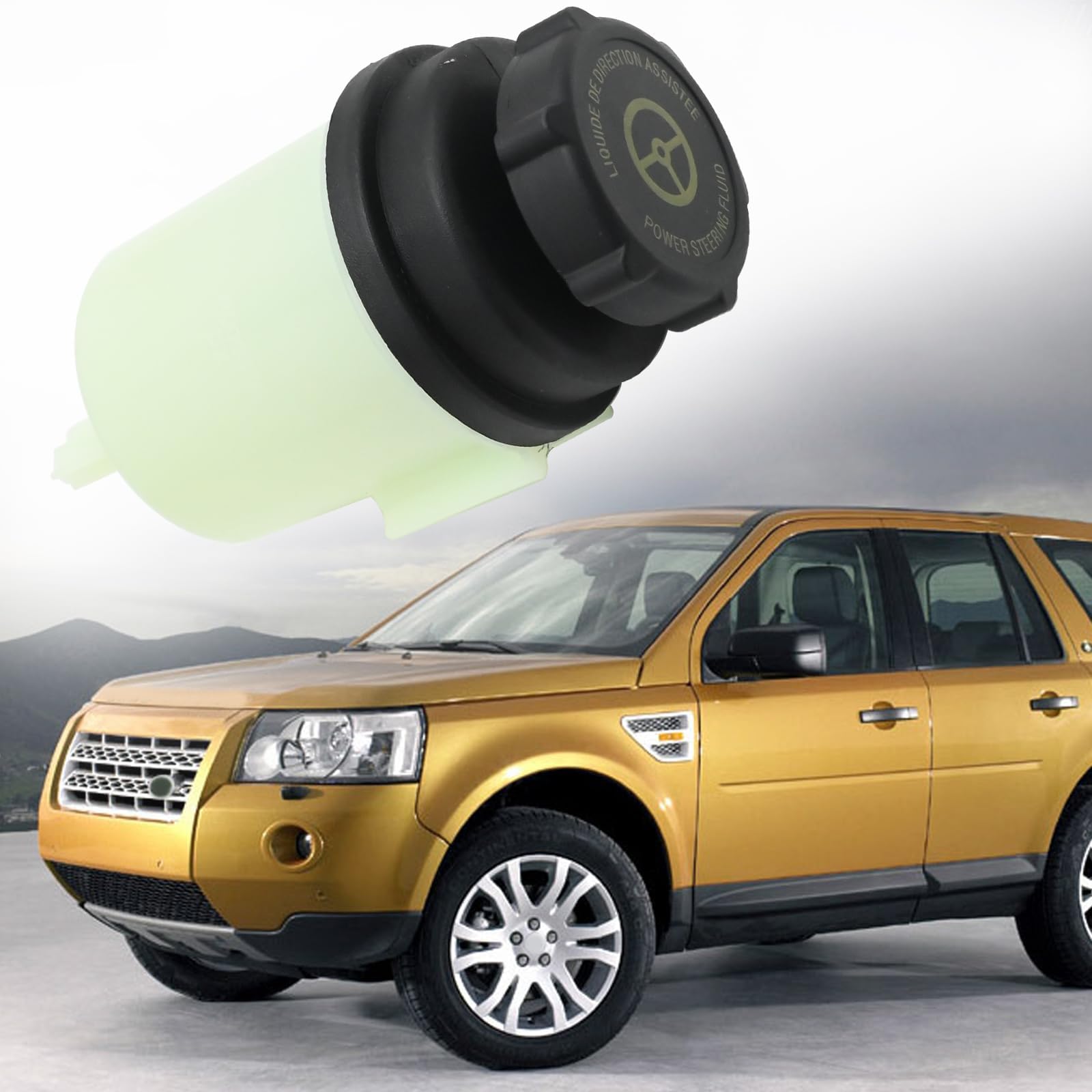 LR000578 Serbatoio per servosterzo con tappo, bottiglia per serbatoio del liquido del servosterzo, ricambio per serbatoio del servosterzo per Land Rover Freelander 2 2006-2014