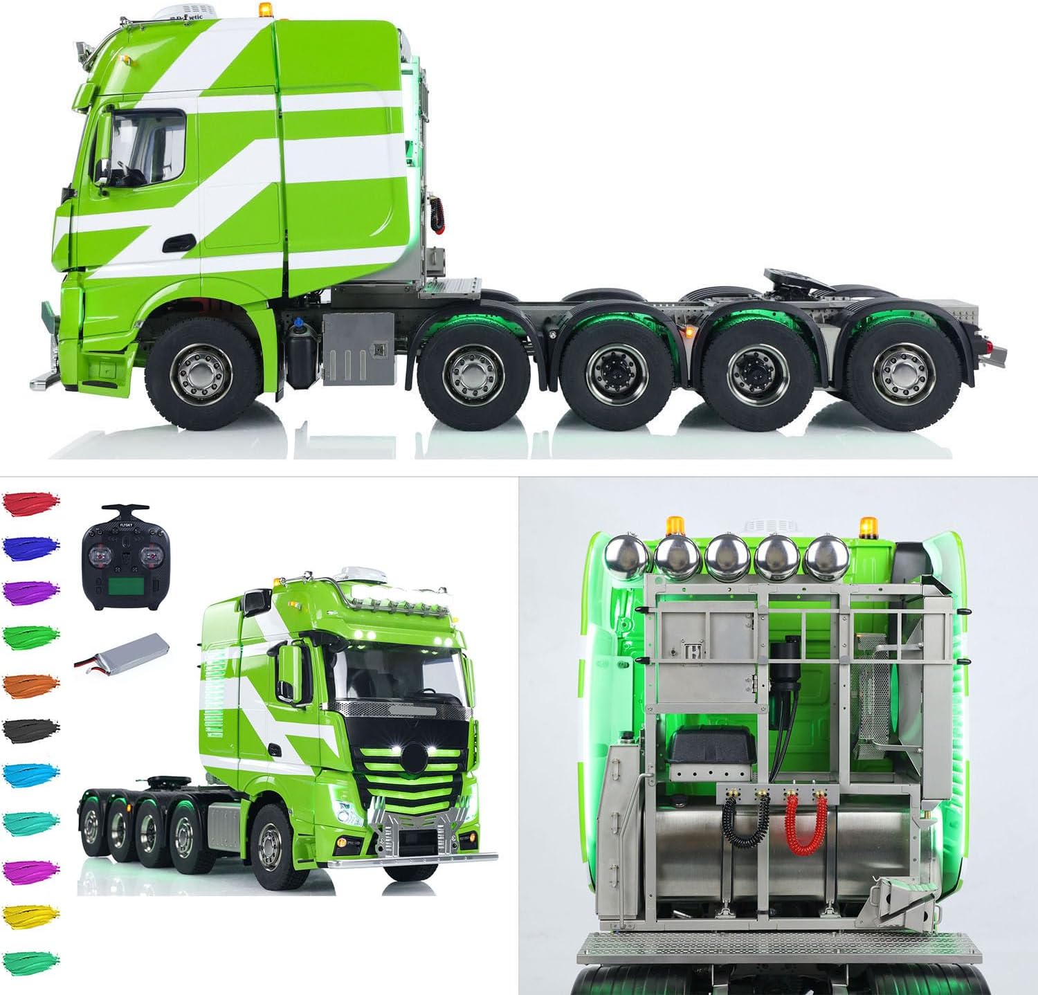TOUCAN RC HOBBY Unitru-01 3363 1/14 RC Tractor Truck Modified Remote Control Lorry Car 10 * 10 Metal Chassis Smoke ST8 Radio Differential Lock RTR Light
