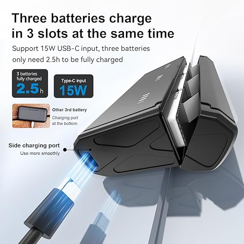 Miniatura 9 de TELESIN Paquete de 2 baterías Enduro con kit de cargador de bolsillo de larga duración, totalmente compatible con GoPro Enduro Hero 11 Hero 10 Hero