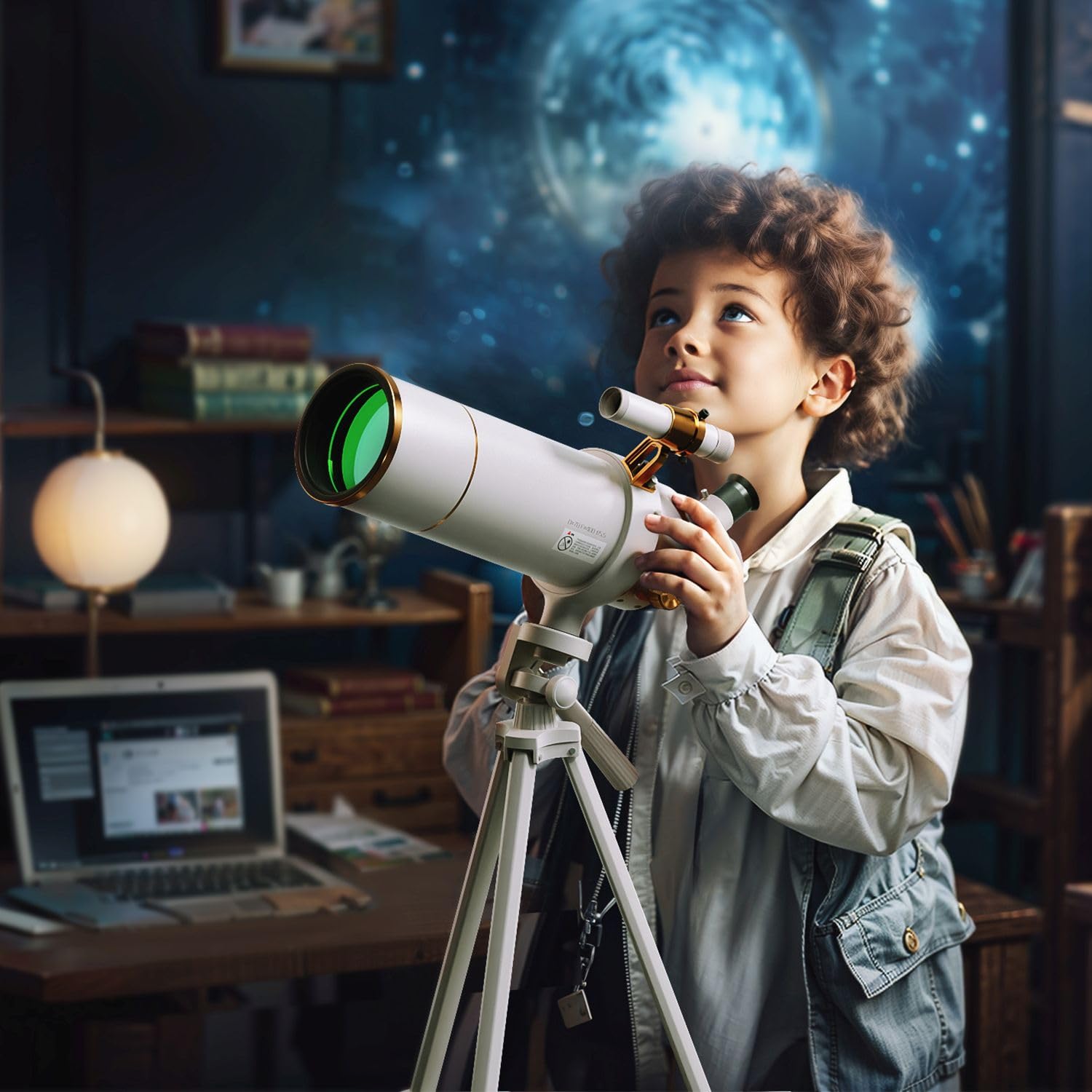 Topbright 1602152024de0001 Astro Star Télescope (Science Can Lunette à partir de 8 Ans) Blanc 62 x 34 x 19 cm