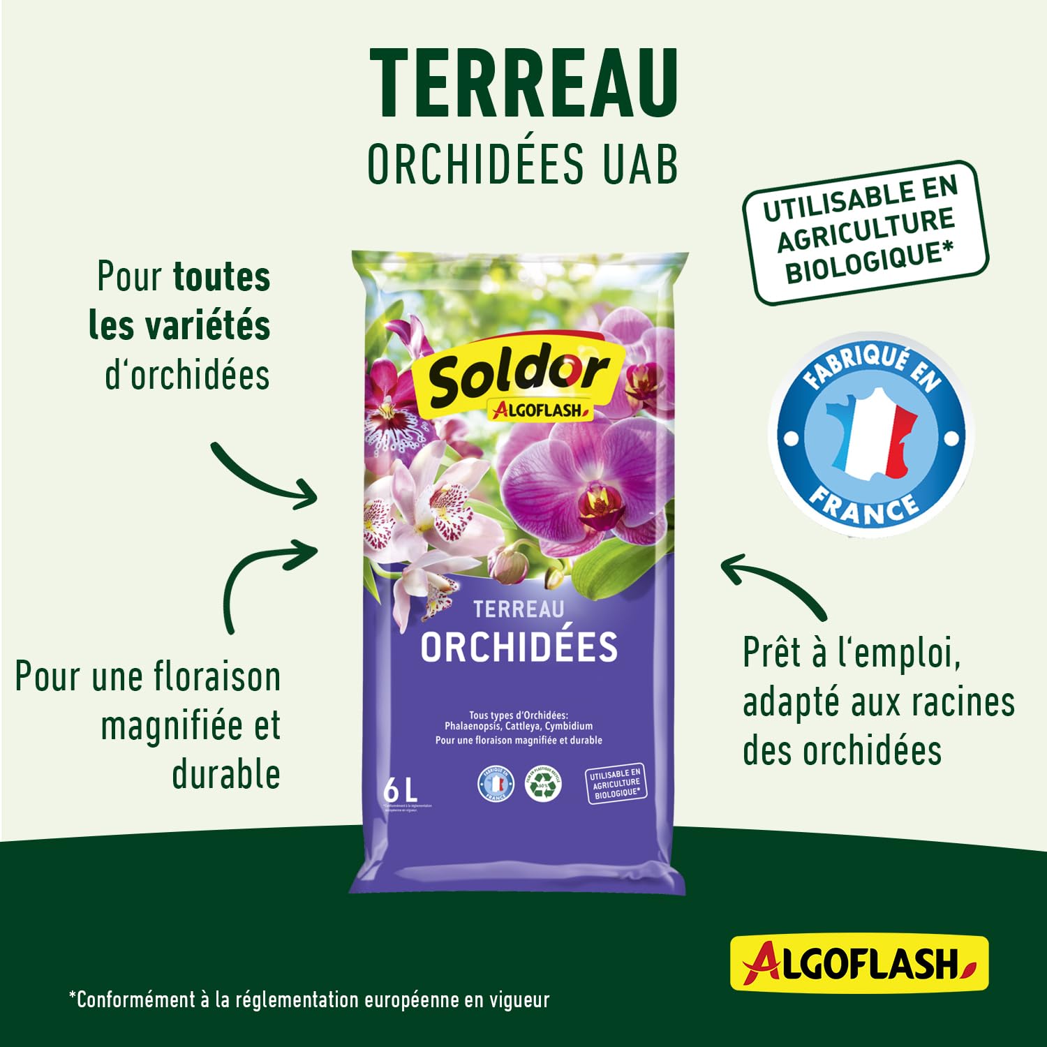 Algoflash Orchideenerde, transparent