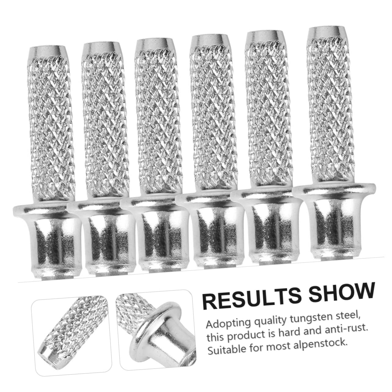 LIOOBO Hiking Walking Sticks Men 10pcs Steel Rod Tips for Trekking Pole Accessories Replacement Tips