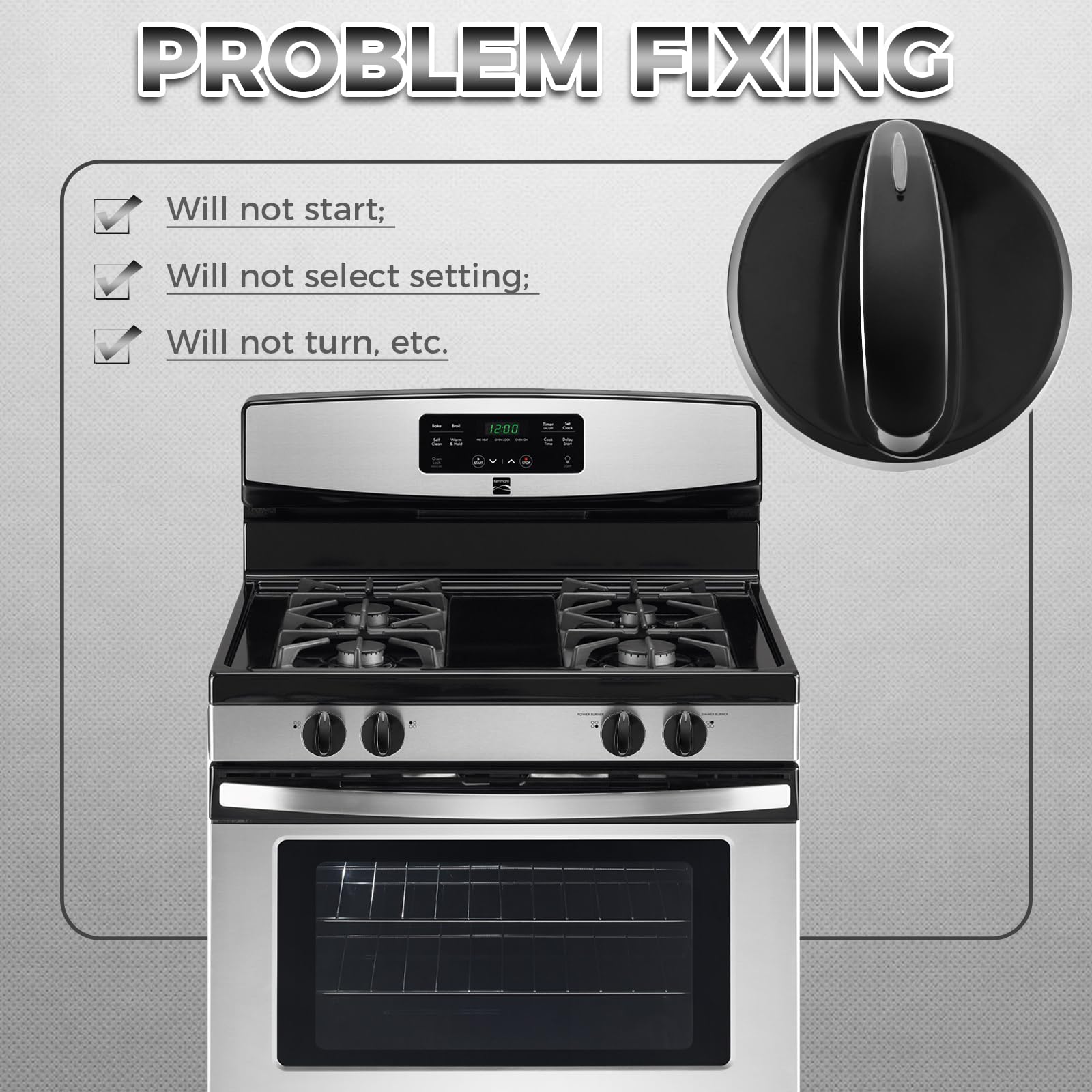 Amazon.com: MOOTVGOO 4 Pack 316442513 Range Surface Burner Knobs 