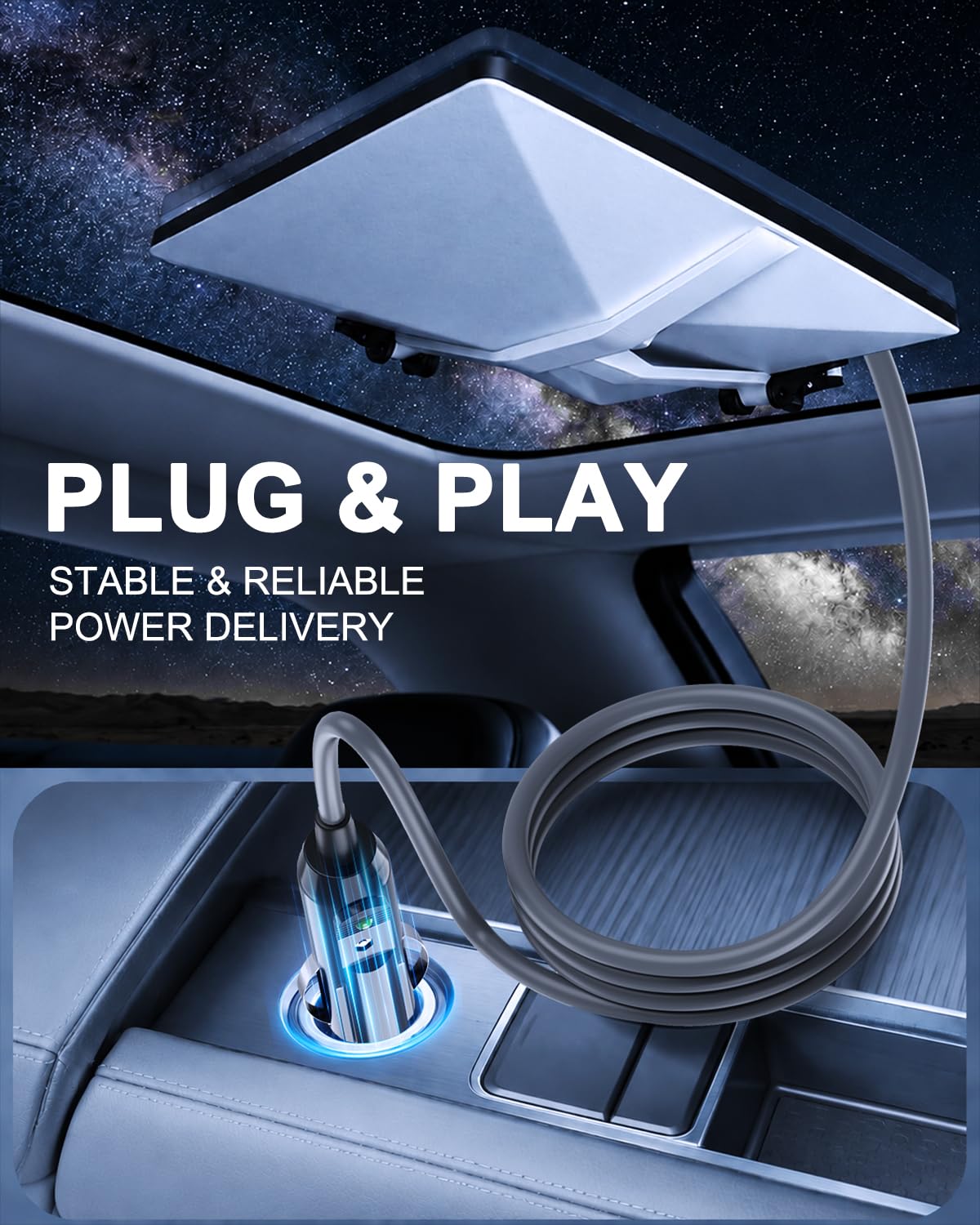 Starlink - Mini adaptador de coche de 12 V, 10 pies, 12 V-24 V CC cable de