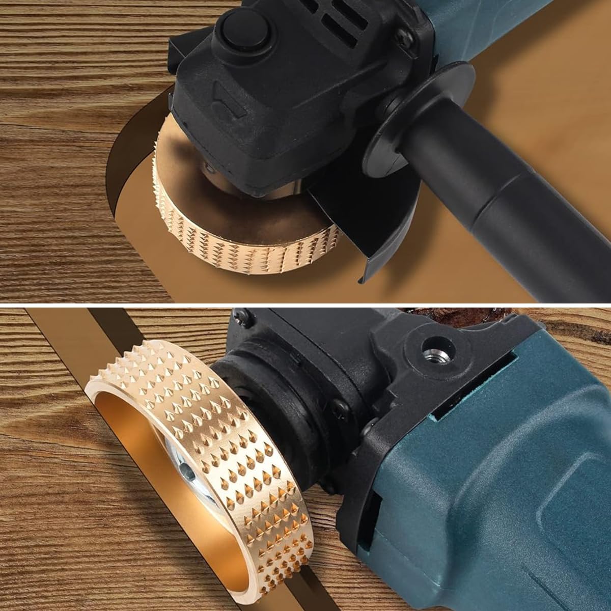 Serplex® 5Pcs Angle Grinder Wood Carving Disc Set, 4 & 4 1/2 Inch Angle Grinder Attachments with 5/8 Inch Arbor, Grinder Cutting Wheel Tool and Accessories Grinding Wheel Shaping Disc for Wood Cutting