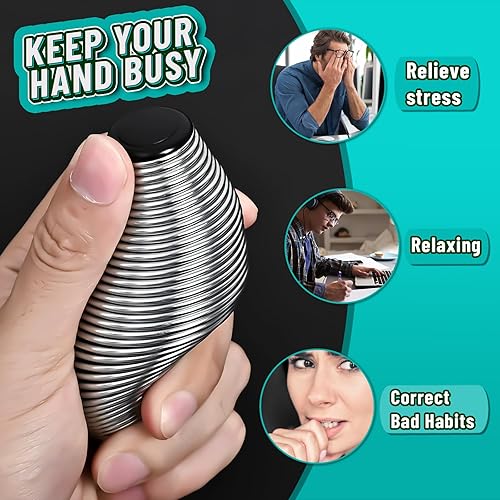 Miniatura 5 de Juguetes de resorte de metal CHESLICR para adultos, relleno para cestas de Pascua, regalo para niños, adolescentes, chicos y hombres, gadgets