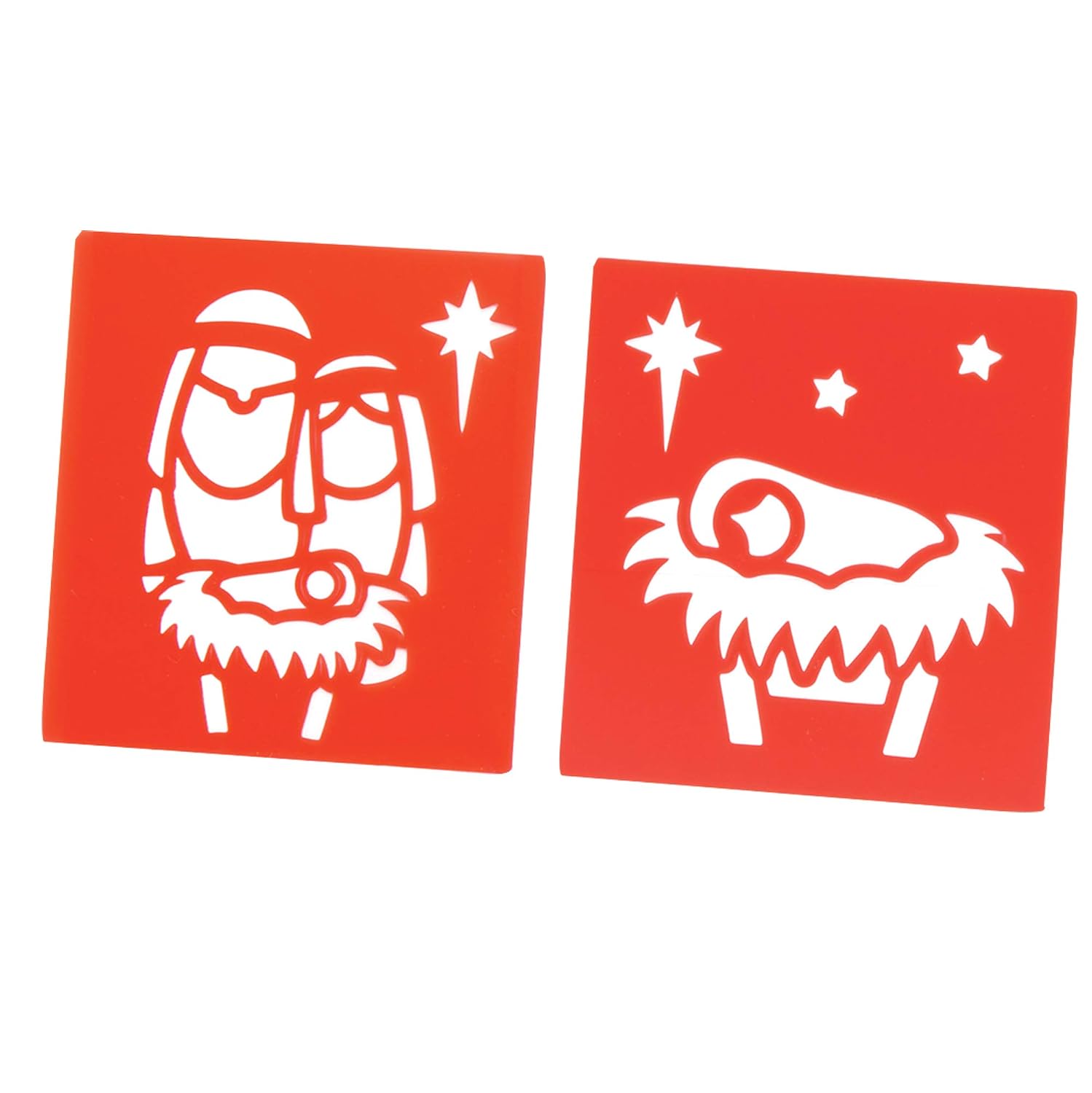 Baker Ross AR770 Plastic Stencils-Pack of 6, Ideal for Kids to Create and Design Nativity Themed Books, Cards and Pictures, Perfect for Home, School and Craft Group Projects, Assorted, 15 x 14 cm - Image 4