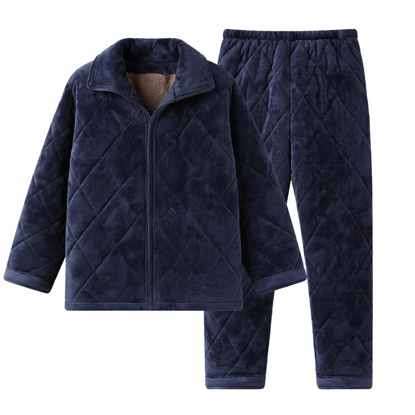 Survêtement homme chaud et épais ensemble matelassé isolant - 7