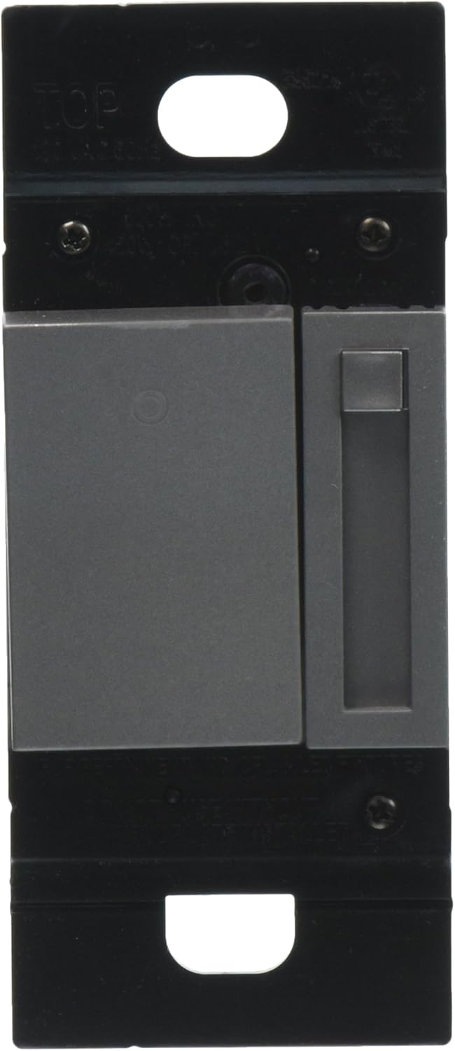 PASS & SEYMOUR ADPD453LM2 Adorne, 450W, Magnesium, Compact Fluorescent Light/LED, Paddle Switch Dimmer