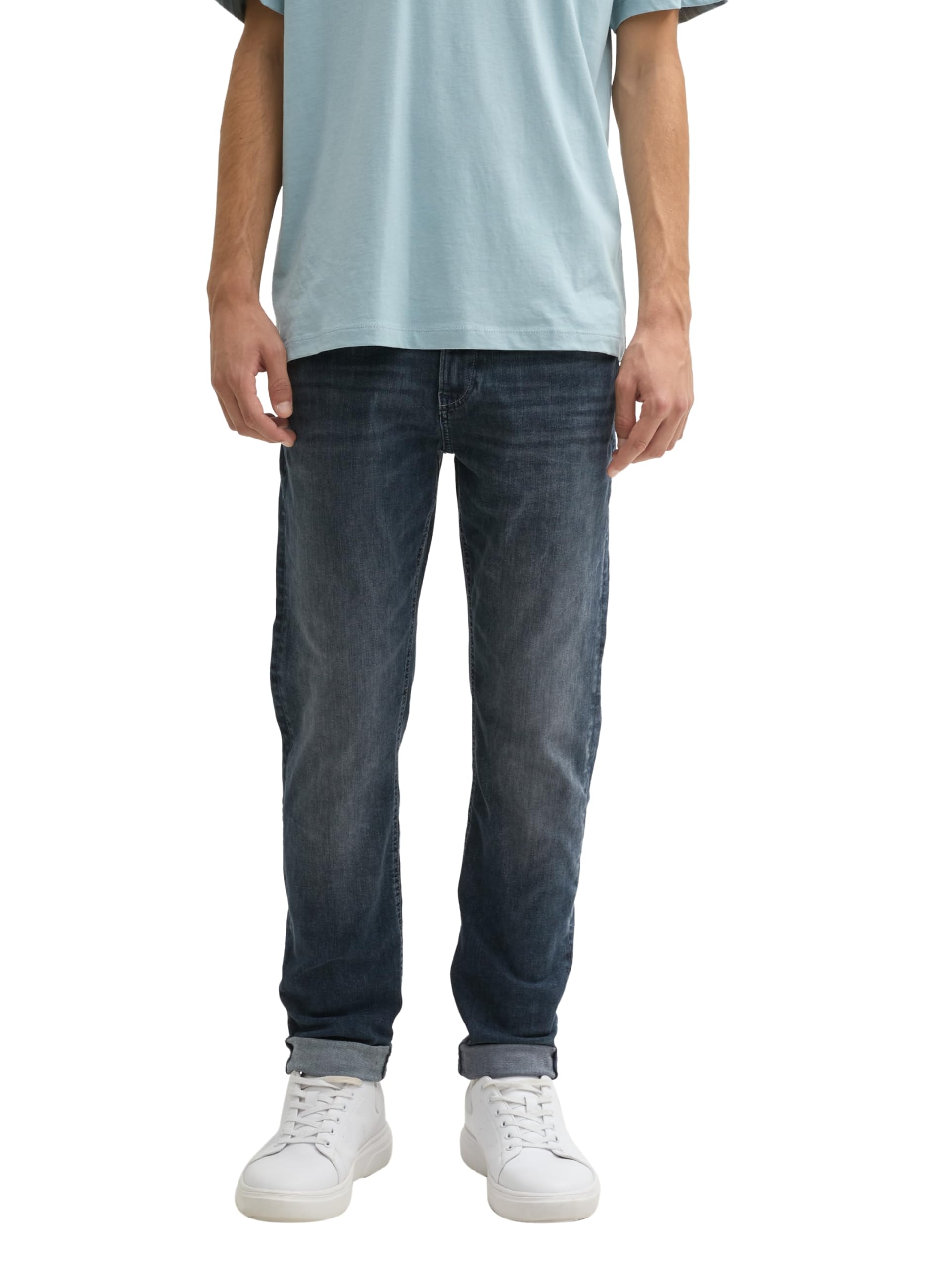 TOM TAILOR Denim Men's Tapered Slim Fit Jeans with Stretch