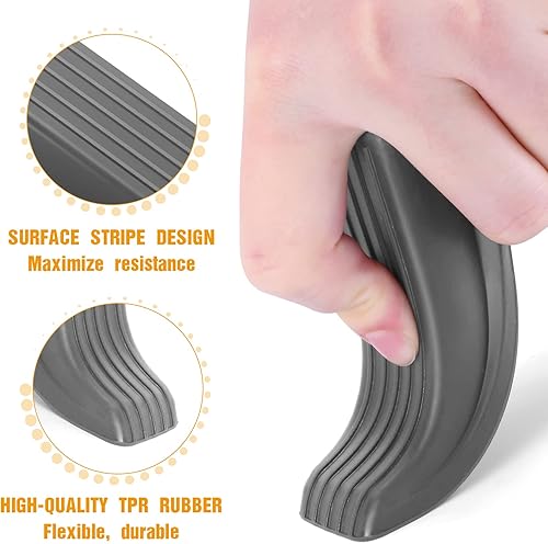 Miniatura 3 de Crosize Topes de puerta para piso de goma para tope de puerta, huecos de puerta y evitan los bloqueos, tope de puerta apilable resistente para