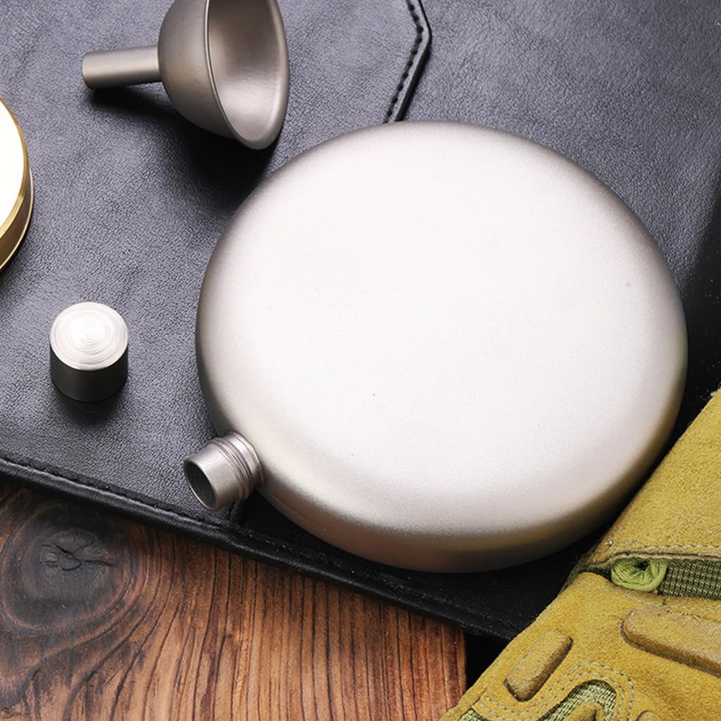 Portable Outdoor Travel Flask Easy Carry Flat Shape Camping Liquor Container