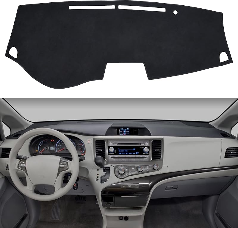 SPEEDWOW Tapete de Cobertura para Painel em Poliéster Compatível com Toyota Sienna 2011–2014