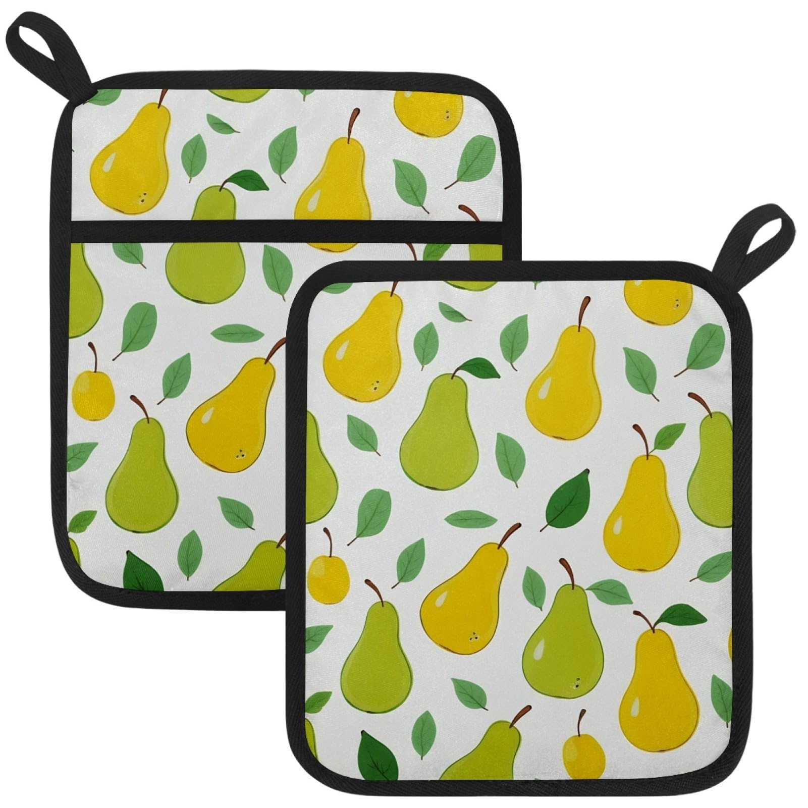 VAPOKF Pear Pot Holder, Heat Resistant Oven Cloths, Potholders & Oven Gloves, for Kitchen Cooking & Baking, Thick & Safe, Protection of Hands From Hot Utensils