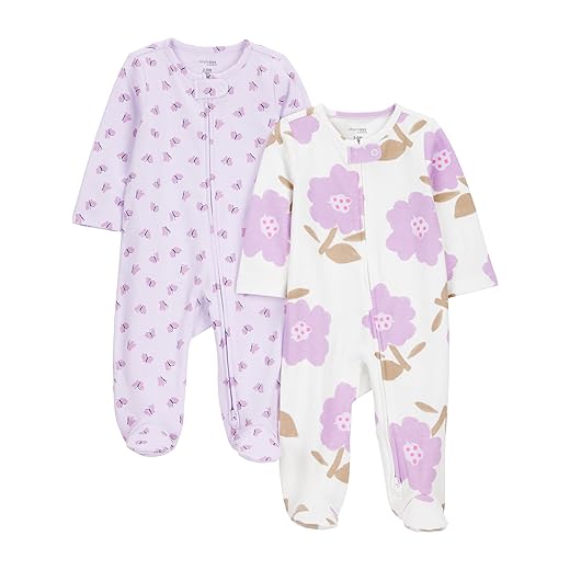 Macacão de dormir para bebês Cotton Sleep and Play, Pack of 2 Simple Joys by Carter'sMeninas