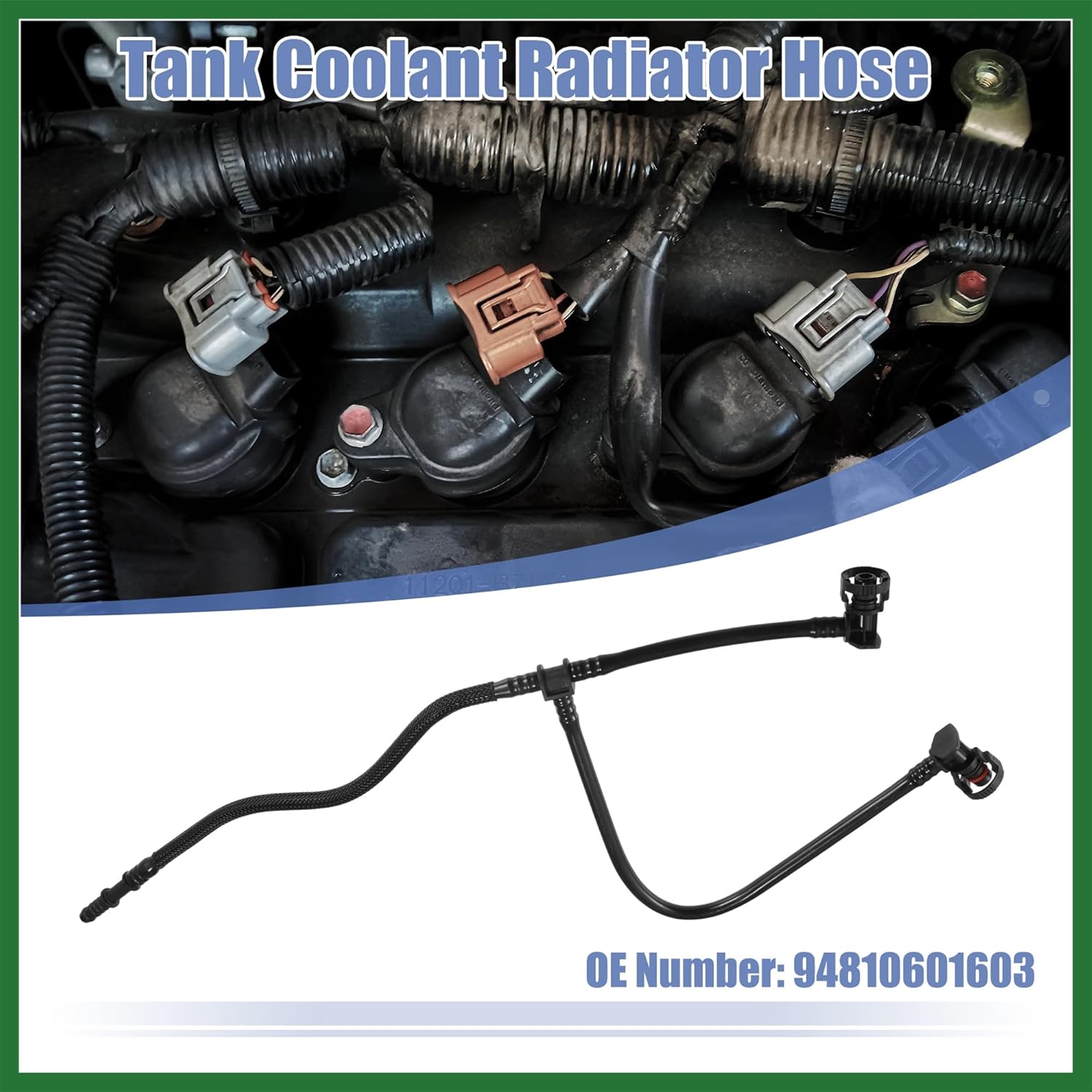 Motoforti Heater Hose Radiator Expansion Tank Pipe Fit for Porsche Cayenne 2003-2006 No.94810601603 - Pack of 1 Long-lasting